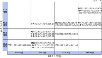 국내 은행 9월말 보통주자본비율 13.59%…환율 상승에 하락