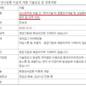 [only 이데일리] 오스코텍 자금 확보 유일 희망 'ADEL-Y01' 기술수출, 주도권은 아델에게