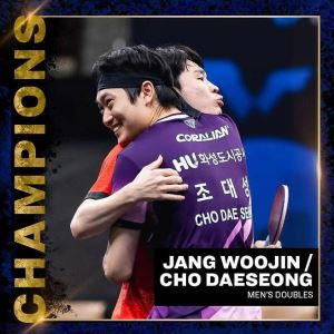 탁구 장우진·조대성, 만리장성 넘고 WTT 스타 컨텐더 우승