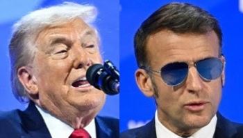 “선글라스 쓰고 센 척하더라”…마크롱 조롱한 트럼프