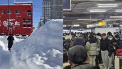 "역에 갇혔다"…역대급 폭설 내린 삿포로, 韓관광객도 고립