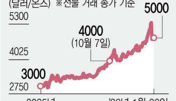 금값 하락은 일시적…연말 6000달러 간다