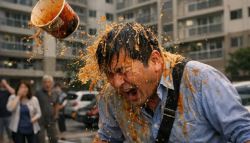 아파트서 '먹던 라면' 휙...국물 뒤집어쓴 행인 '으악'	