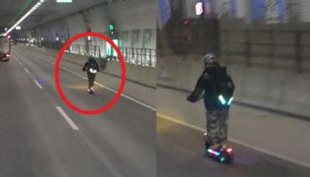 시속 110km 고속도로서 25㎞ 킥보드 ‘경악’…위험천만 상황