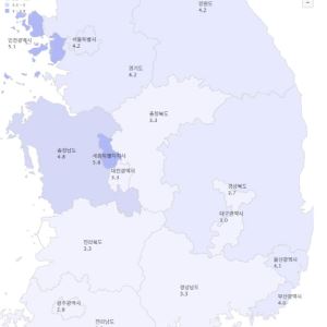 2년 연속 가장 우울한 지역은 '세종특별시'