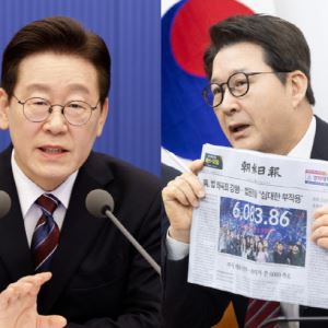 李대통령 "정치 그만두면 다시 개미"...'6천피' 들어보인 국힘