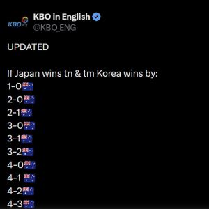 대만이 한국-호주 타자들 응원하는 이유...대량득점시 어부지리