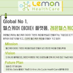 실시간 양방향 의료데이터 중계플랫폼 등 독보적 기술 보유 [레몬헬스케어 대해부②]