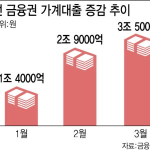 '빚투'에 농협·새마을금고 집단대출까지…가계대출 3.5조 ↑
