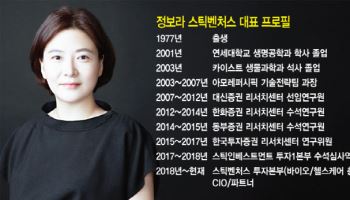 '4배 이상 투자회수 성공' 정보라 스틱벤처스 대표가 픽한 K바이오는?