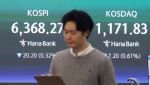 코스피, 장중 6400선 최고치 찍고 숨고르기…차익실현에 약보합
