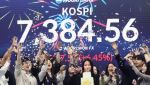 코스피, 6.45% 급등 7384 최고치 마감…삼성전자 시총 1조달러 돌파