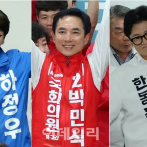 부산 북갑 다자대결…하정우 37%·한동훈 30%·박민식 17%