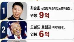 삼전 노조위원장, 연봉 9억?…트럼프·이재용보다 많다 깜짝