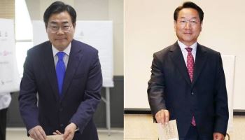 "이 대통령과 함께"vs"권력독주 막아야" 박찬대·유정복·이기붕 사전투표