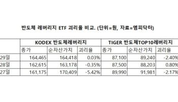 단일종목 레버리지 흥행 후폭풍…반도체 ETF 괴리율 ‘흔들’