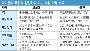 '정밀화학 앞세워 원료의약품서 첨단소재로'…파미셀·국전 변신은 무죄?[용호상박 K바이오]
