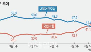 ‘샤이보수’ 결집에 국힘 지지율 첫 역전…“당분간 혼조세 예상”