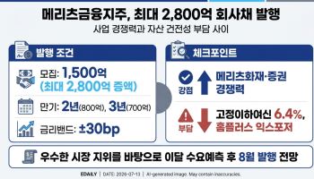 [마켓인]메리츠금융지주, 최대 2800억 회사채 발행 추진
