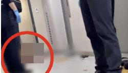 정재환 체포 상황, 수갑 채워도 나체로 뒹굴며 저항