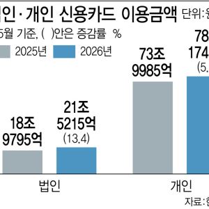 반도체 호황에 지갑 활짝…법인카드 사용액 21.2조 ‘역대 최대’