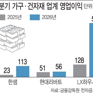 건설경기 부진 이겨낸 가구·건자재 업계