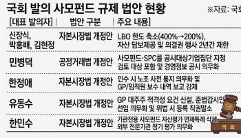 ‘MBK 방지’ 외치다 토종만 잡는다…1년 새 PEF 규제법 10여건 ‘난립’