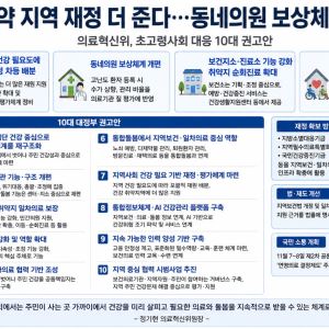 건강취약 지역 동네의원 보상 강화한다