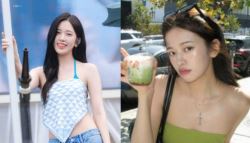 47만원 스카프를 몸에 둘렀다?…안유진 역발상 패션[누구템]