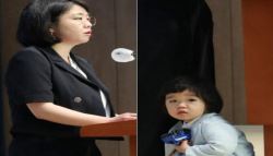 23개월 아들 안고 국회 왔던 용혜인…성평등부 색깔 바뀌나
