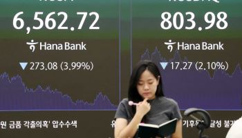 코스피 273.08 포인트 하락한 6,562.72 마감