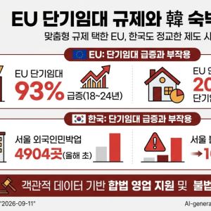 EU의 단기임대 규제, 한국 숙박시장에 던지는 경고
