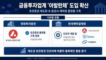 [마켓인]증권사·예탁원도 ‘아발란체’…금융투자업계 블록체인 도입 확산