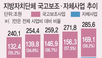 덩치 커진 지방 예산, 쪼그라든 재량 사업