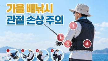 손맛에 몰입한 가을 배낚시…관절·척추 부담 줄이려면