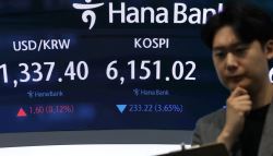 [속보]코스피, 2개월여만 매도 사이드카…5%대 급락