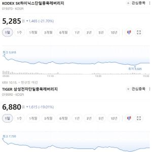 "단 하루 만에 -22% 폭락?"…또 신저가 찍은 '삼전·닉스' 레버리지