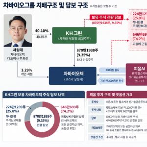'차원태 승계 핵심축' KH그린, 왜 차바이오텍 지분 전량 담보 잡혔나[차바이오 딥시크②]