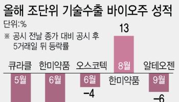 [기술수출, 깨진 투자공식]①조단위 기술수출, 지난해엔 '불기둥' 올해는 '마이너스&apo...