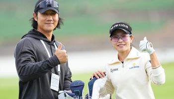 BMW 레이디스 챔피언십 박민지 캐디와 함께하는 모습