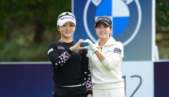 BMW 레이디스 챔피언십 이예원 박민지 하트 포즈
